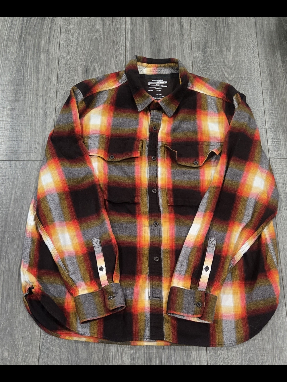 REI Co-op Wallace Lake Flannel Shirt Plaid 100% Cotton Outdoor Hiking.#437
